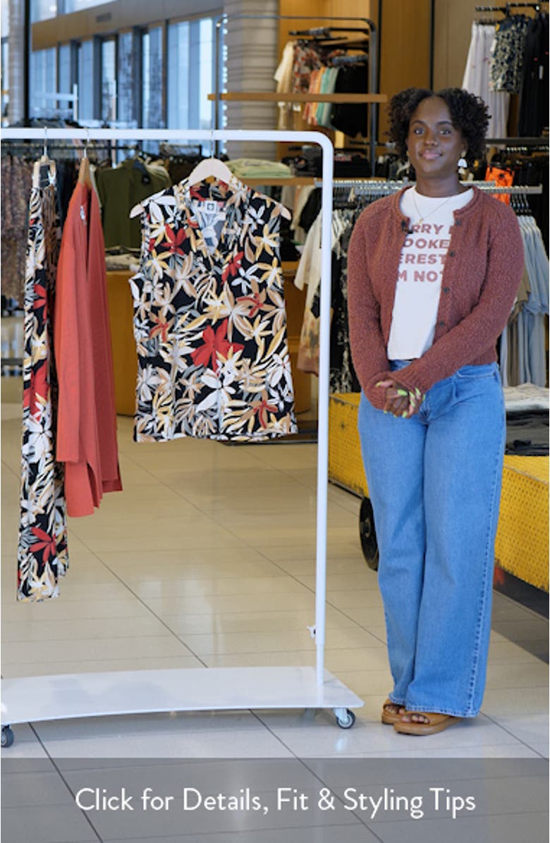 Floral Triple Pleat Sleeveless Top, sales video thumbnail