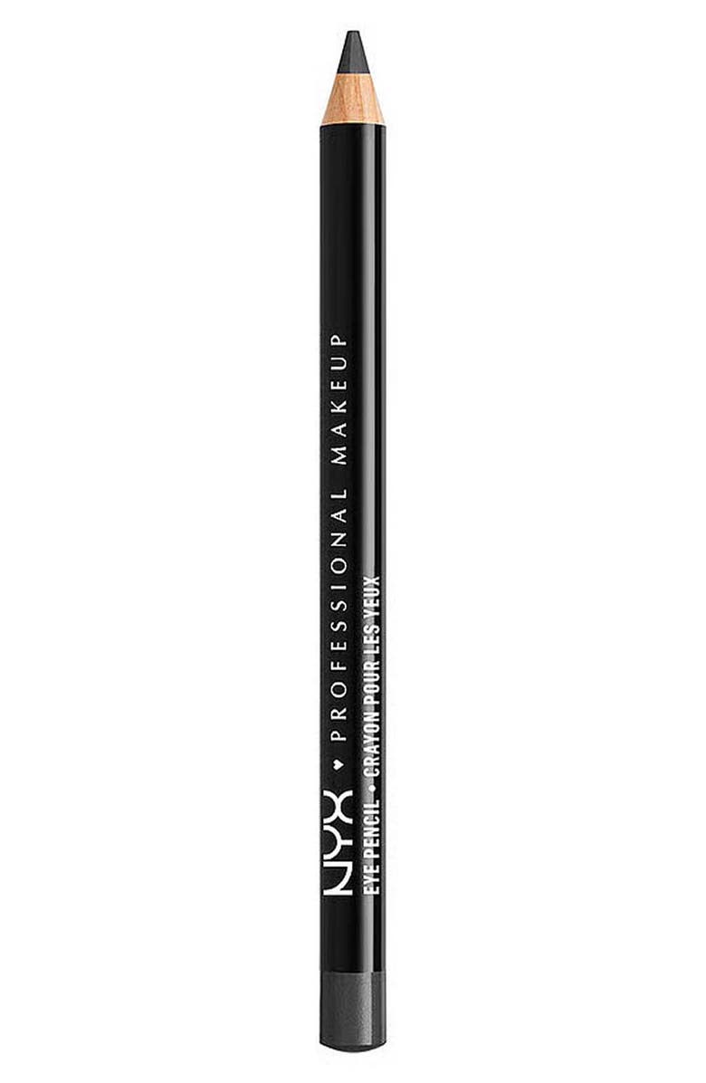 NYX PROFESSIONAL MAKEUP Charcoals Off Slim Eye Pencil, Main, color, Black