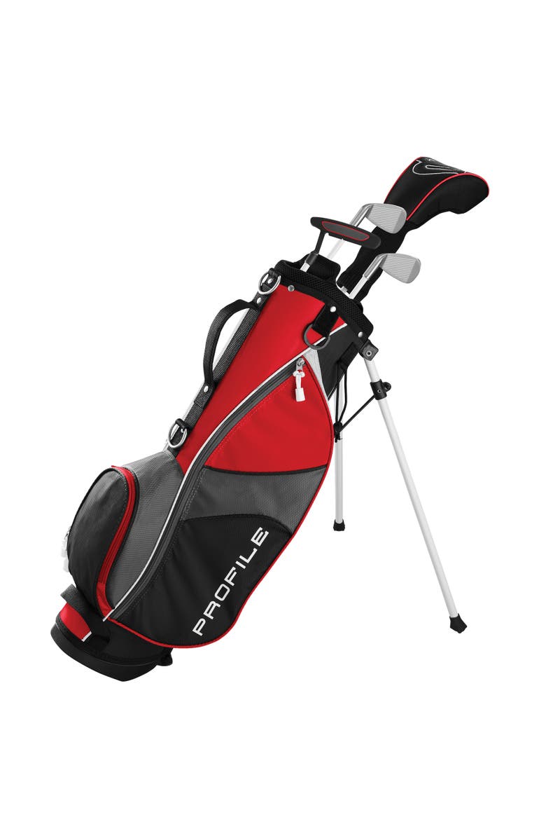 WILSON Profile JGI Junior Right Hand Carry Complete Golf Set, Main, color, Red