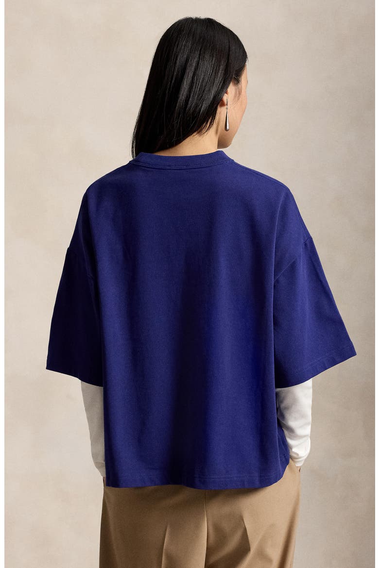 Oversize Cotton Graphic T-Shirt, Alternate, color, FALL ROYAL