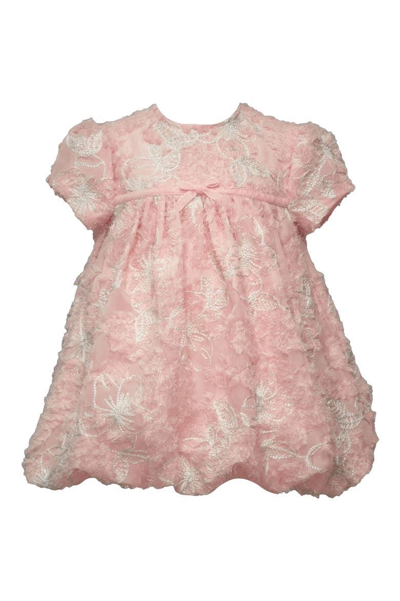 Bow Cardigan & Bubble Dress Set, Alternate, color, PINK