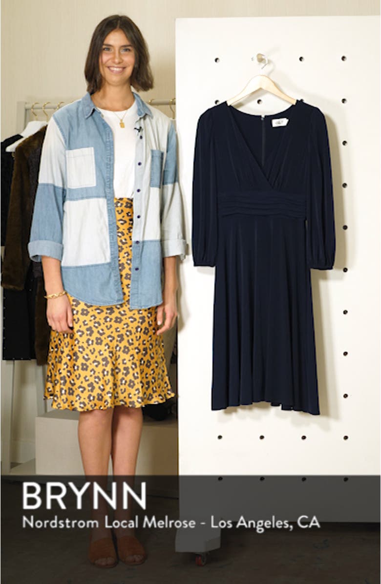 V-Neck Fit & Flare Dress, sales video thumbnail