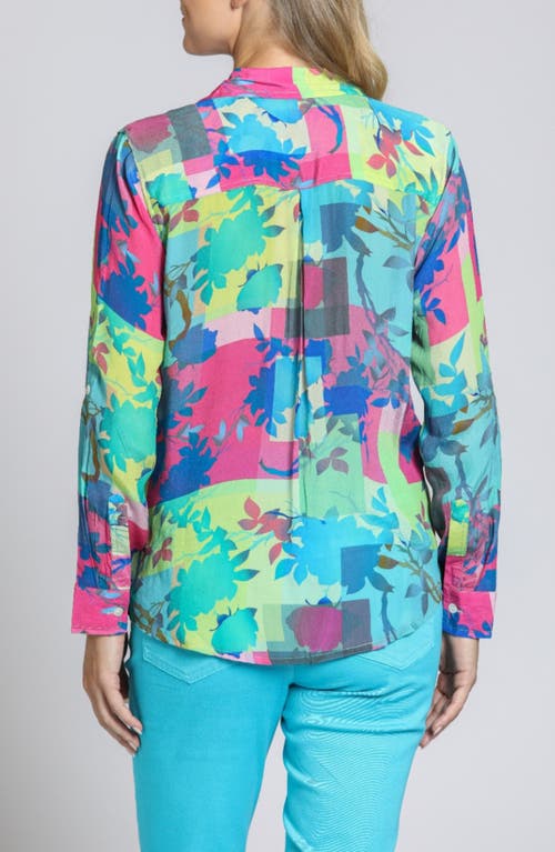 Apny Print Button-up Shirt In Multi