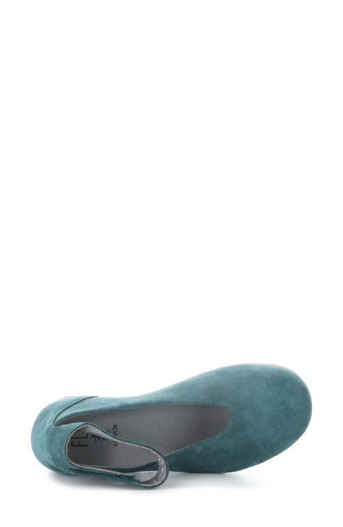 Fly London Vily Ankle Strap Platform Wedge Pump In Blue