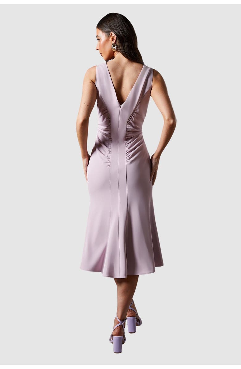 Coast Ruched Vee Dress, Alternate, color, Lilac
