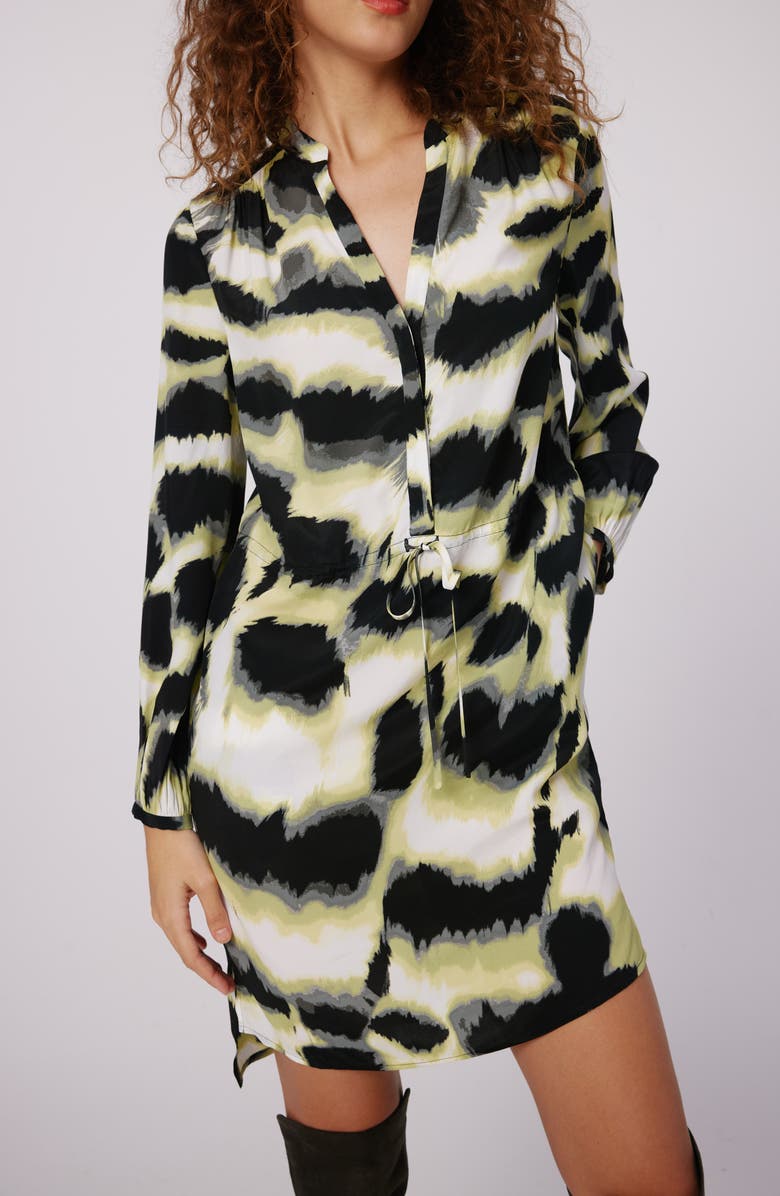 DVF Sonoya Long Sleeve High-Low Dress, Alternate, color, 