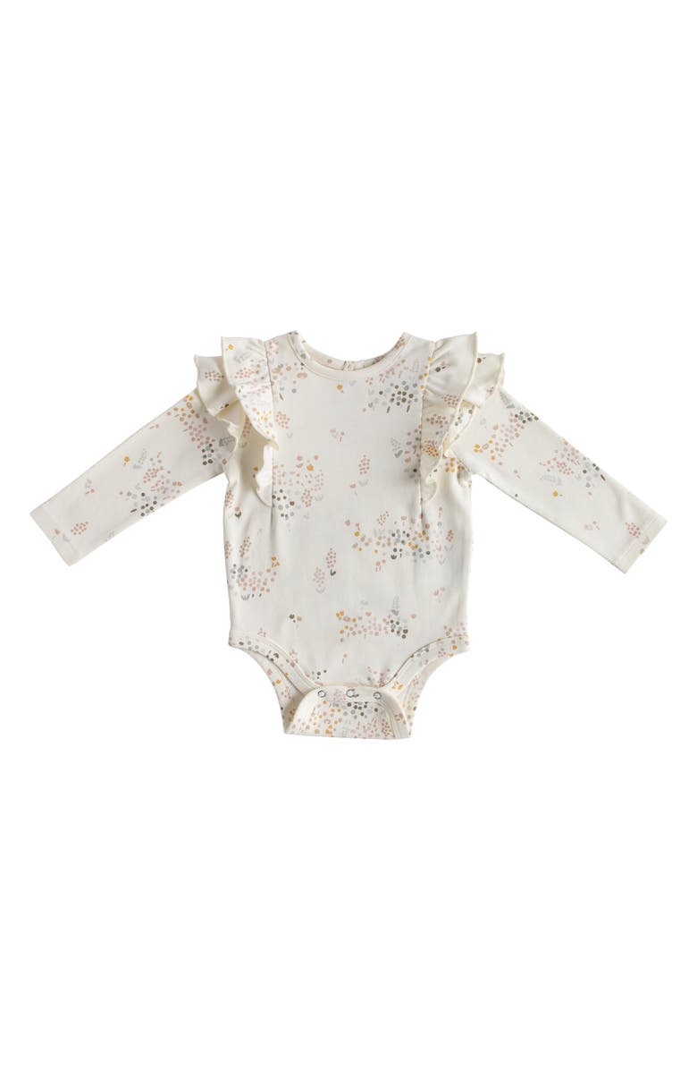 Pehr Flower Patch Organic Cotton Bodysuit, Main, color, 