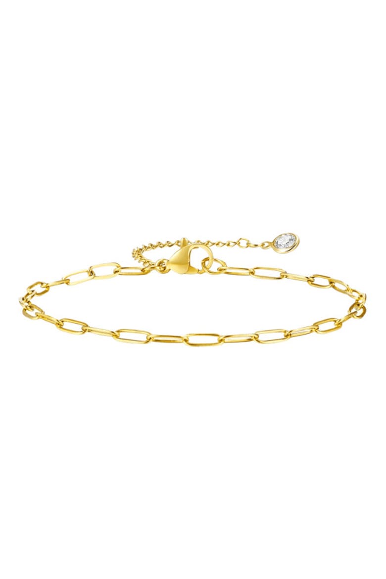 Elegant Gold Paperclip Link Bracelet, Main, color, Gold