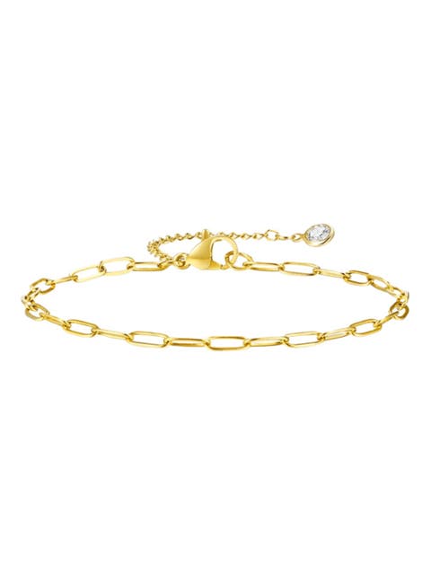 Elegant Gold Paperclip Link Bracelet
