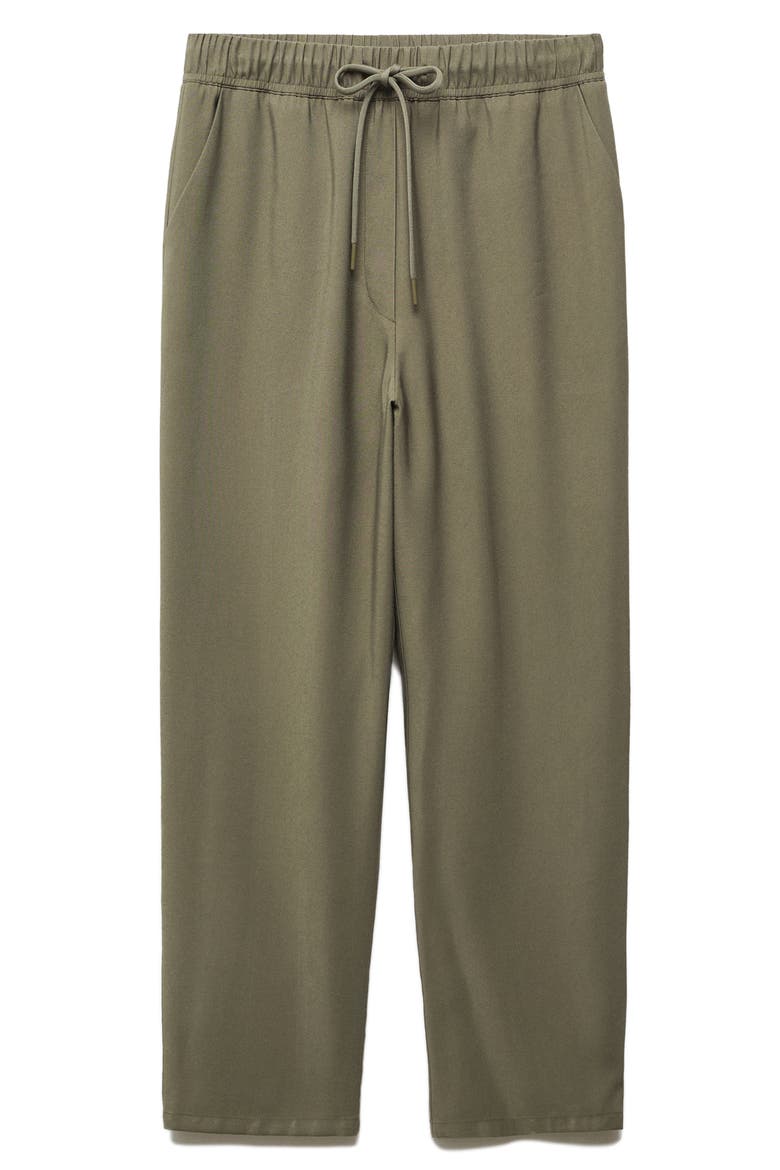 Drawstring Straight Leg Pants, Alternate, color, KHAKI GREEN
