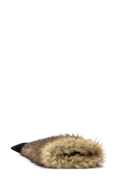 Azalea Wang Langleye Faux Fur Over-the-knee Stiletto Boot In Brown