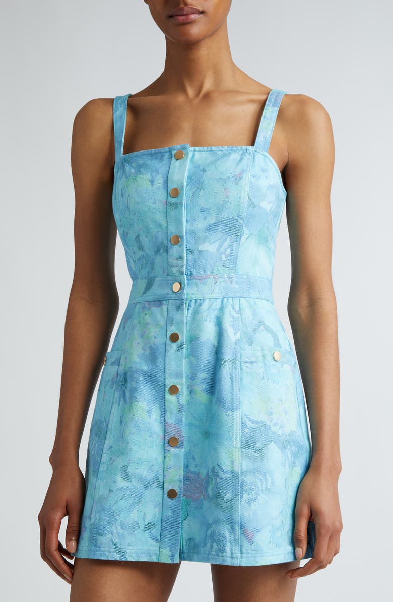 Ramy Brook Kelly Snap Front Dress, Alternate, color, Washed Laguna Vintage Denim