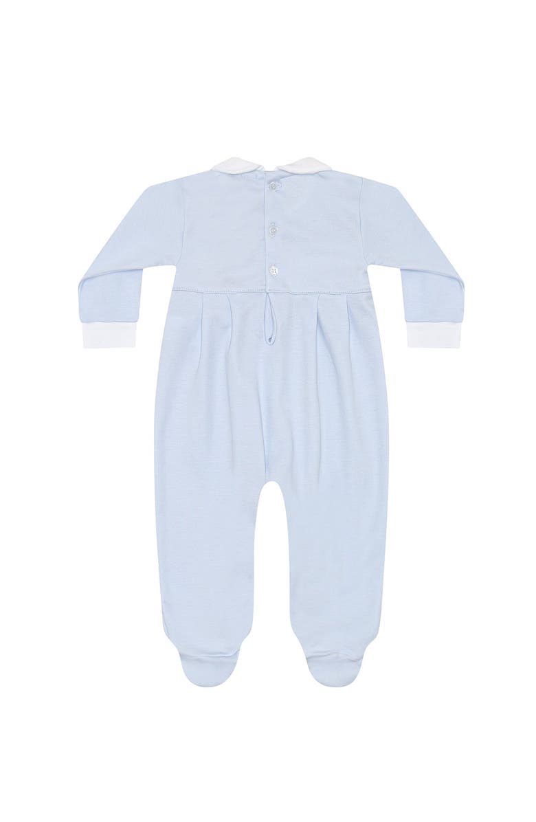 Nellapima Signature Smocked Boys Footie - Baby, Alternate, color, Blue, White