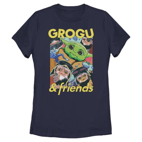 Women's Star Wars The Mandalorian and Grogu The Child And Friends Collage  Graphic T-Shirt