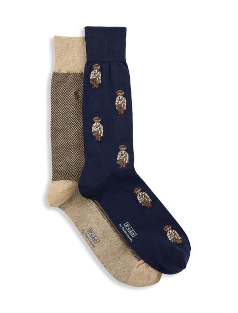 Big 
Tall Charles Bear 2-pk Crew Socks