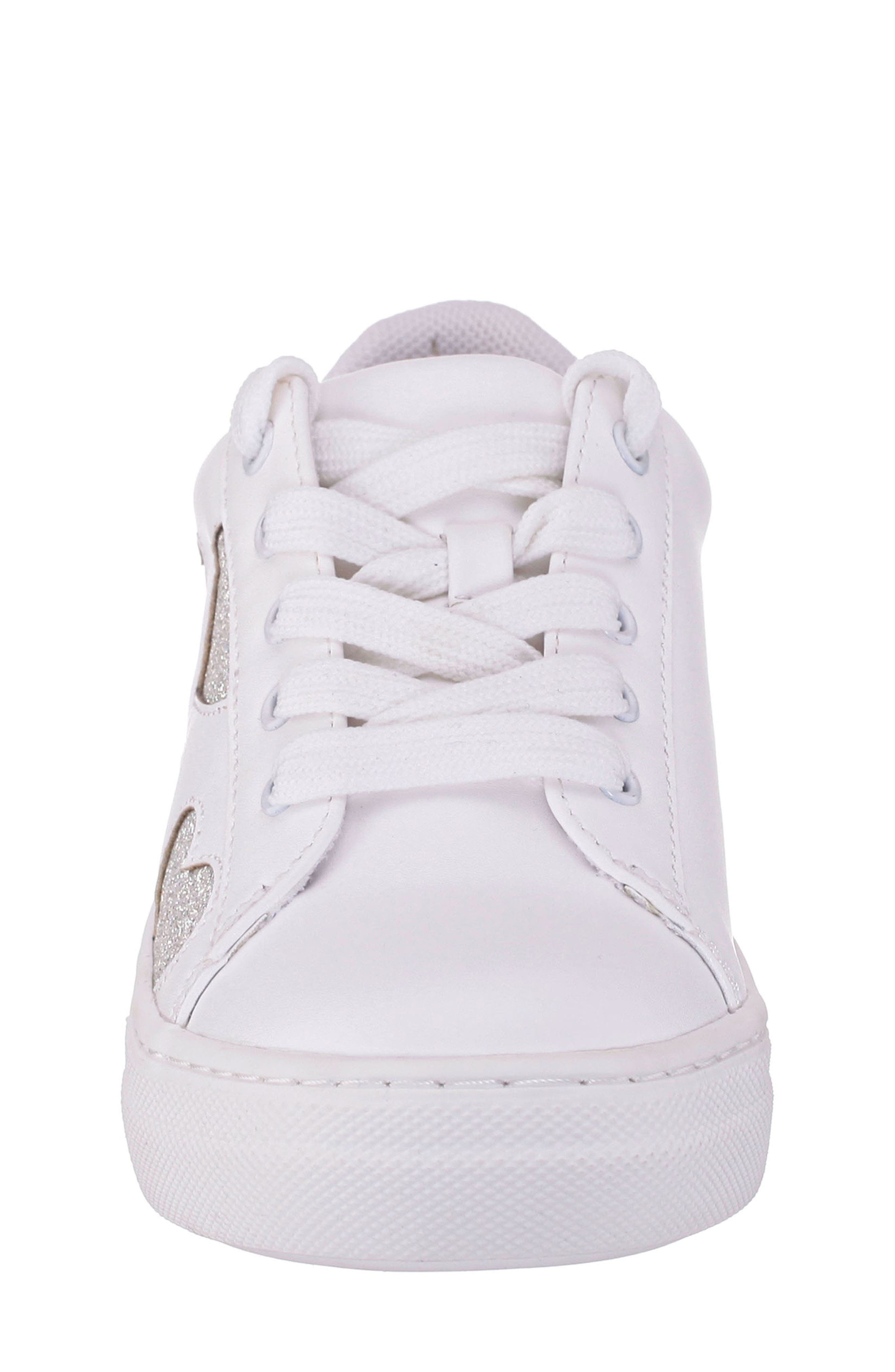 Kids' Esti Sneaker, Alternate, color, WHITE SMOOTH/ GLITTER