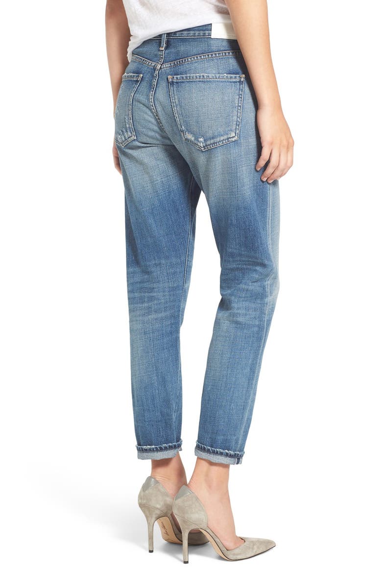 Liya High Waist Slim Boyfriend Jeans, Alternate, color, FADE OUT