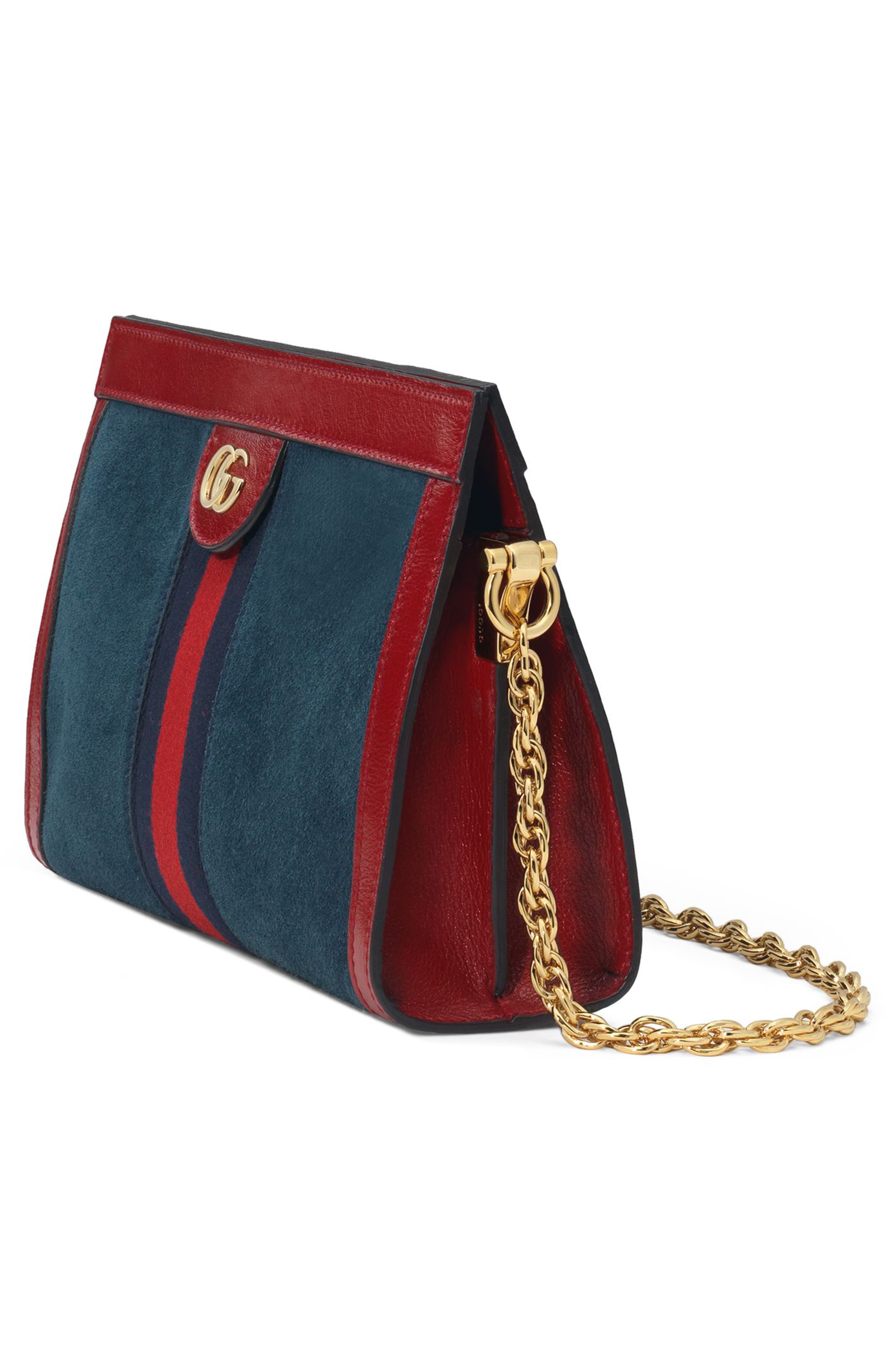 Gucci Small Ophidia Suede Shoulder Bag, Alternate, color, 
