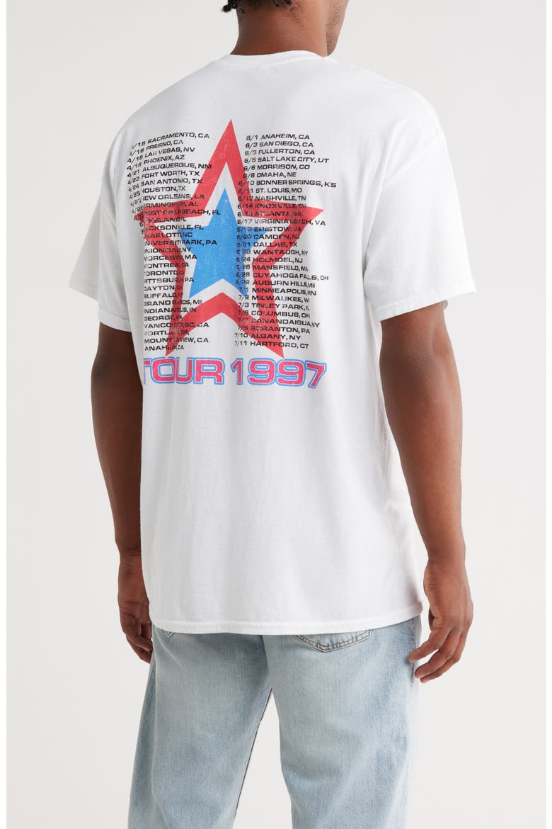 No Doubt 1997 Tour Star Logo 2 Cotton Graphic T-Shirt, Alternate, color, WHITE OVERDYE