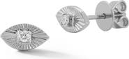 Dana Rebecca Designs Fluted Diamond Evil Eye Stud Earrings