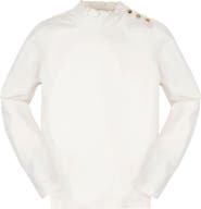 Hope & Henry Baby Girls' Organic Mock Neck Sweater, Infant