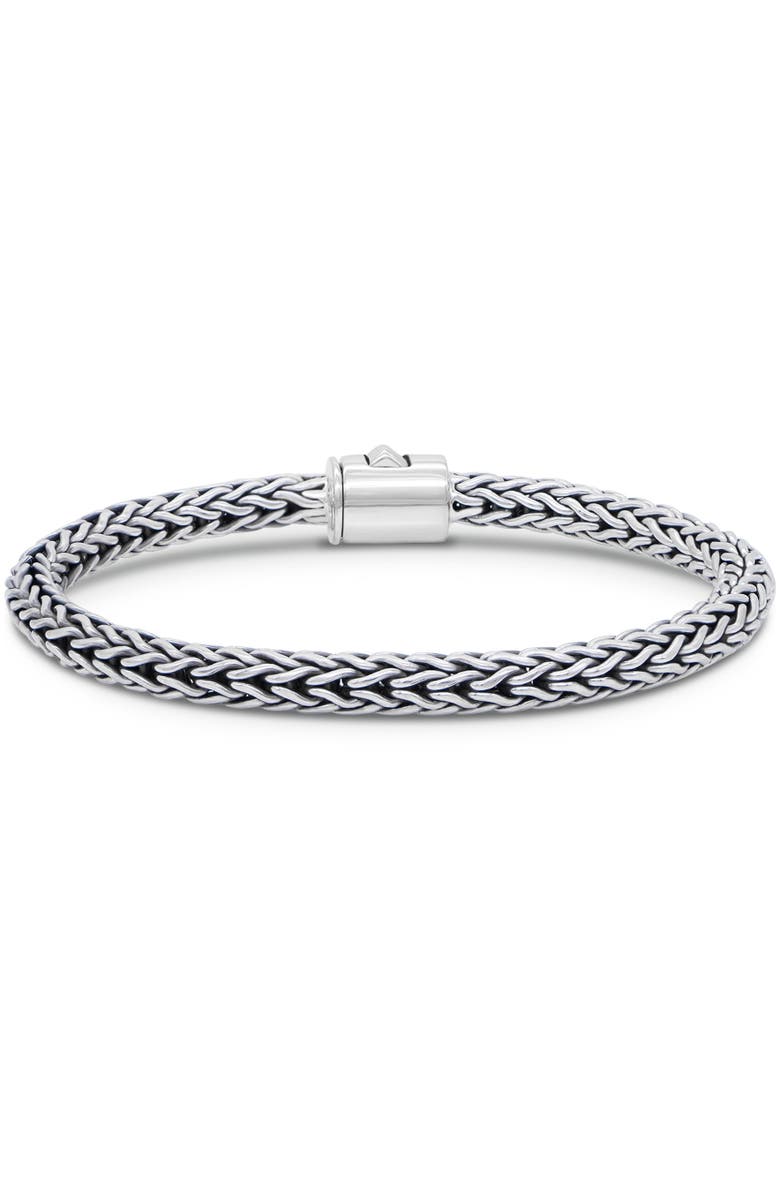 DEVATA Dragon Bone Round 5mm Chain Bracelet in Sterling Silver, Alternate, color, Silver