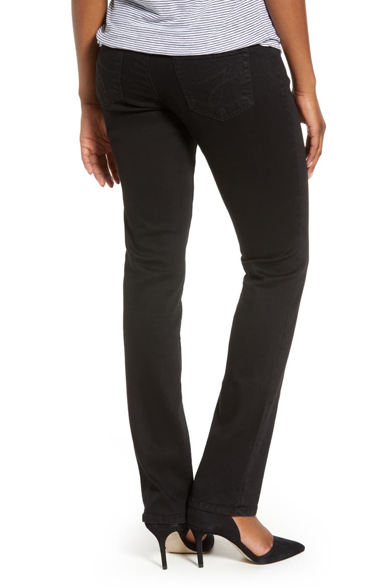 Jeans Peri Pull-On Stretch Straight Leg Jeans, Alternate, color, BLACK