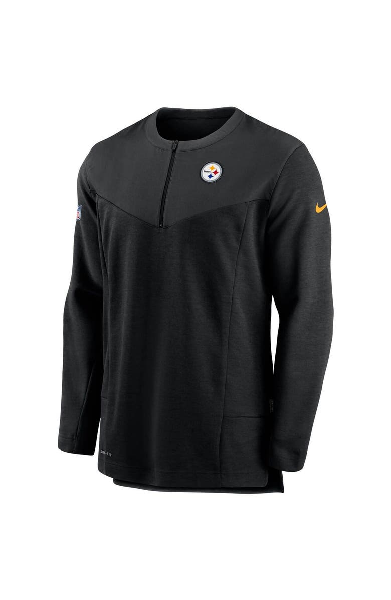 Nike Men's Nike Black Pittsburgh Steelers Sideline Half-Zip UV Performance Jacket, Alternate, color, 