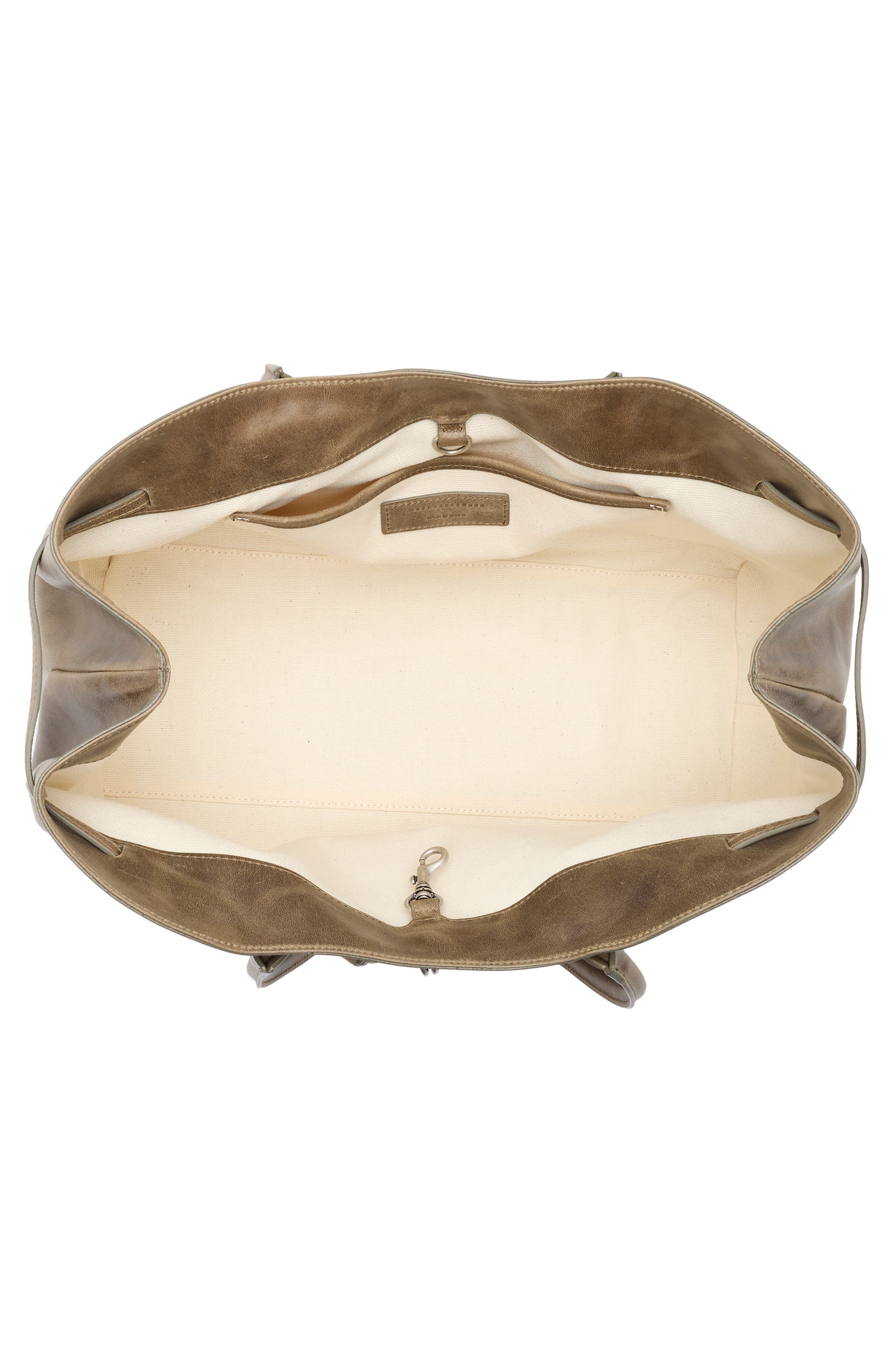 MARGESHERWOOD Grandma Large Buckle Suede Shoulder Bag, Alternate, color, Etoffe Pull-Up