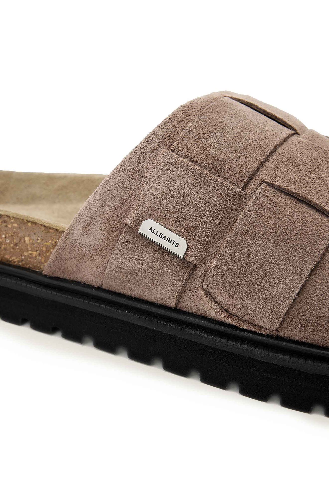 Randal Woven Leather Slide Sandal, Alternate, color, KAROO BROWN