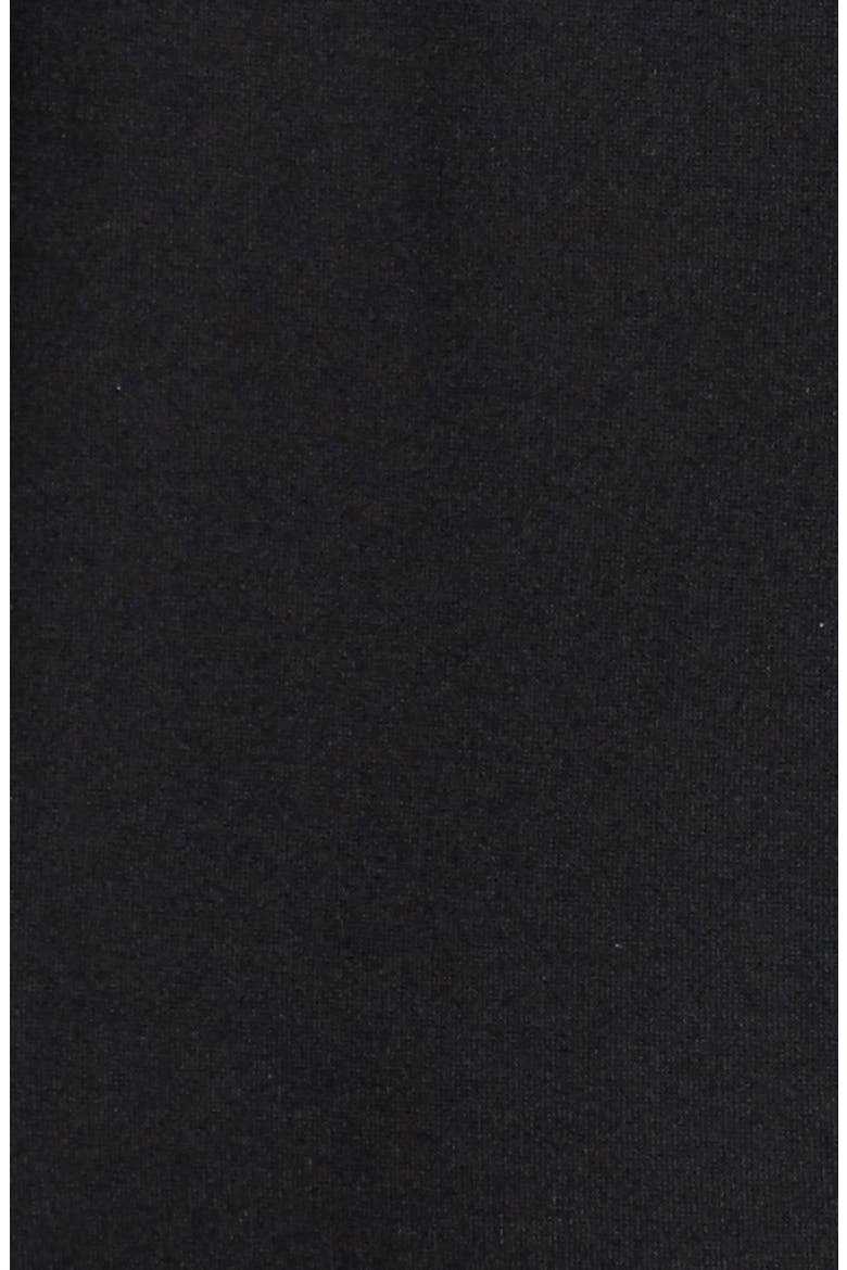 Pleat Detail Long Sleeve Ponte Sheath Dress, Alternate, color, BLACK