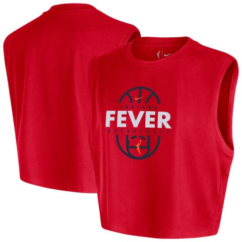 Women's Nike Red Indiana Fever 2026 Authentic On-Court Sleeveless Cropped T-Shirt