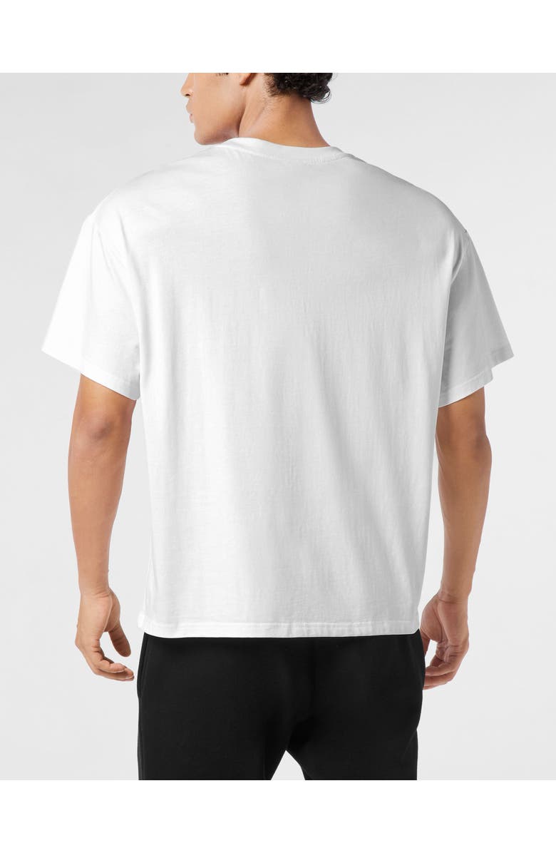 PLEIN SPORT Round Neck T-Shirt Scratch Scratch, Alternate, color, White