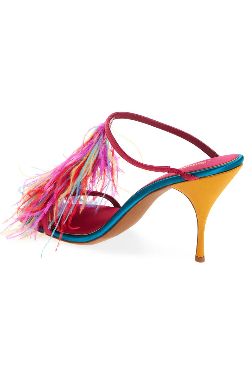 Jeffrey Campbell Pluma Slide Sandal, Alternate, color, Fuchsia Satin Combo