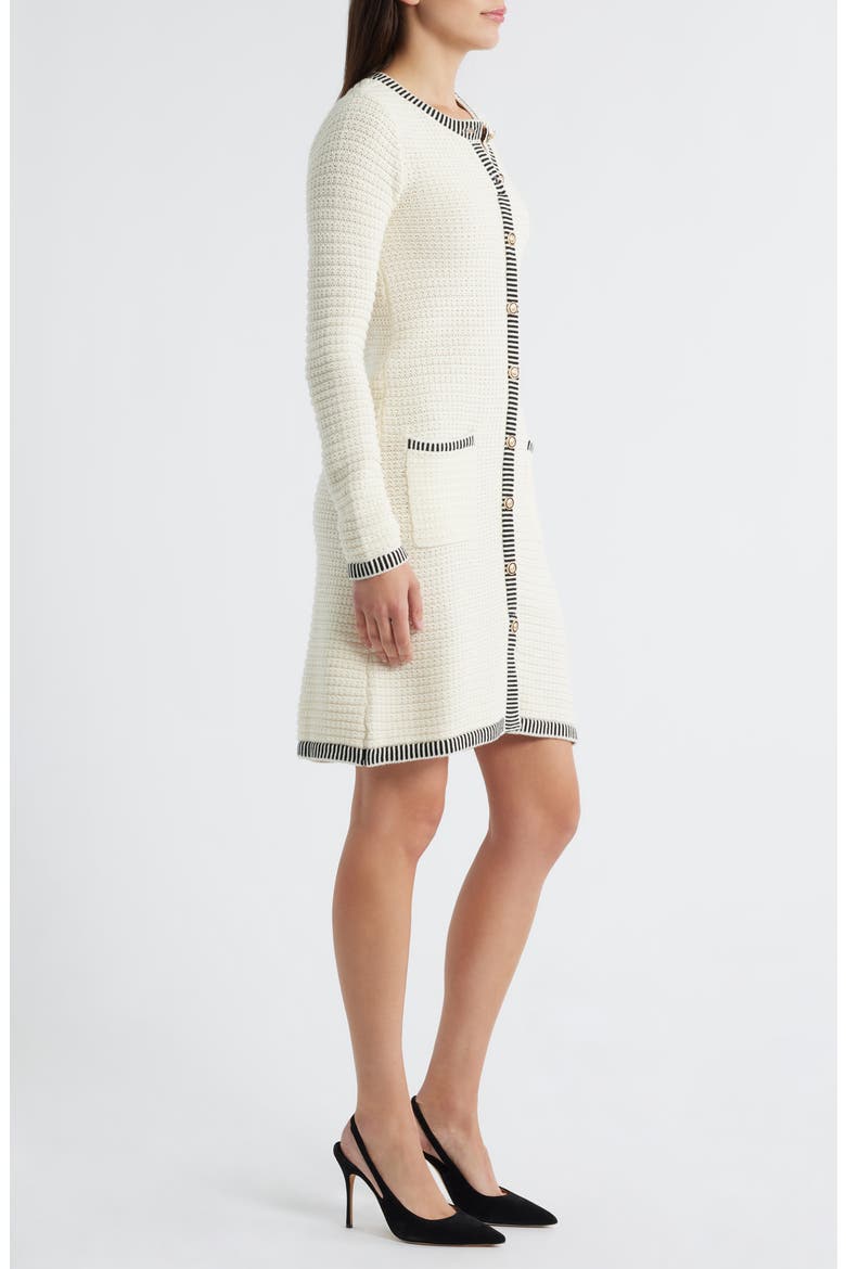 Long Sleeve Structured Midi Sweater Dress, Alternate, color, IVORY