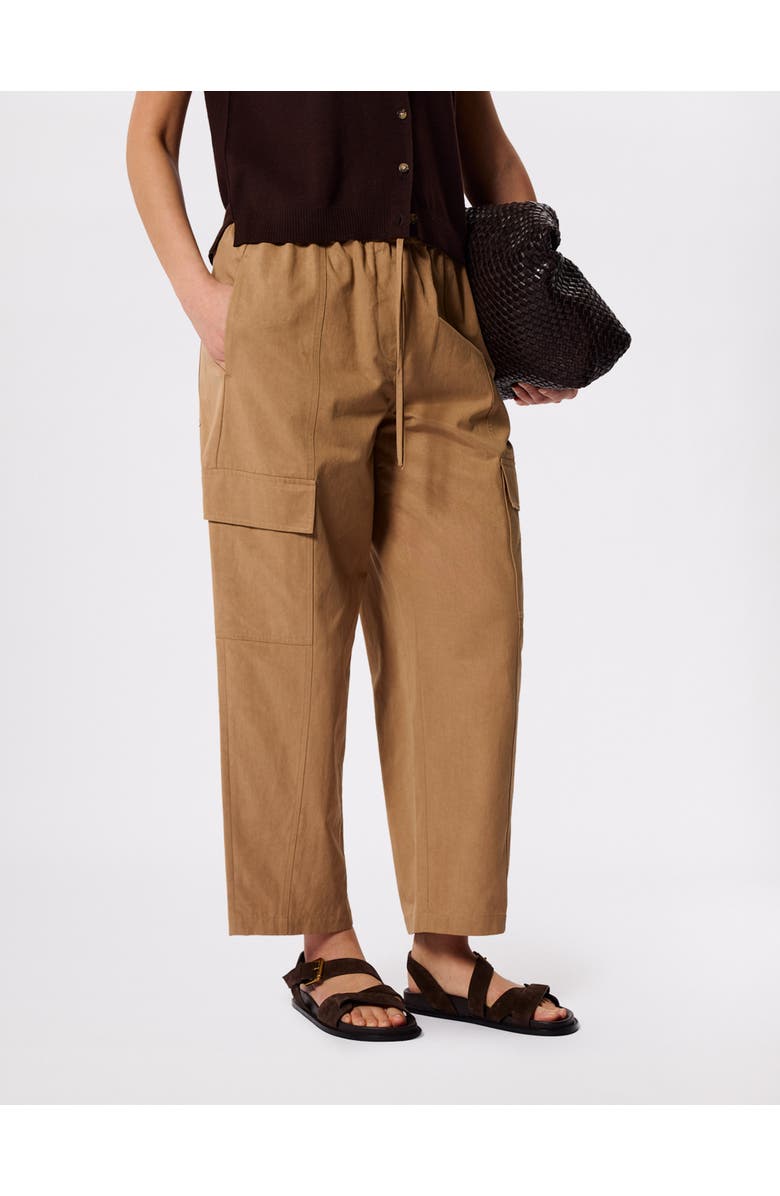 Whistles Utility Cotton Barrel Trouser, Main, color, Neutral