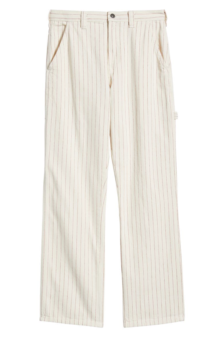 Service Stripe Canvas Carpenter Pants, Alternate, color, EGRET
