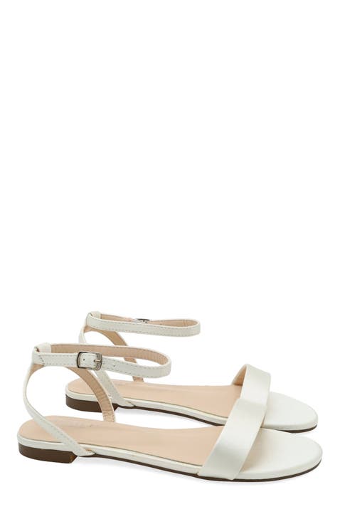 Maddy Satin Flat Sandal