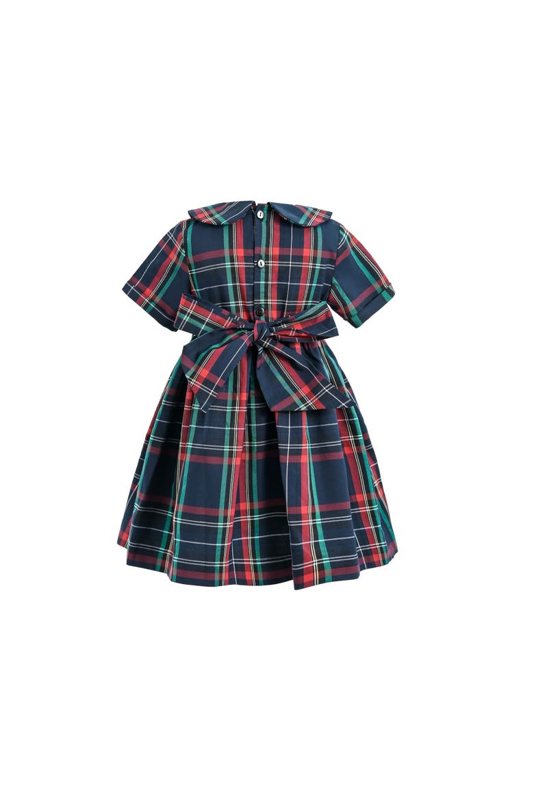 Plaid Button-Waist Dress, Alternate, color, Red