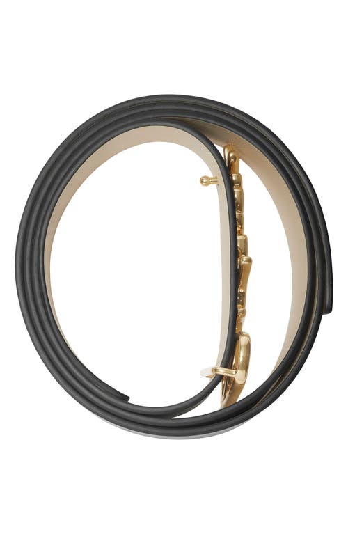 Burberry Adjustable Reversible Belts Smooth Finish In Black/soap