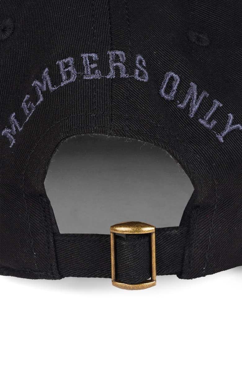 Members Only Twill Baseball Cap - Members Only Crest, Alternate, color, Black
