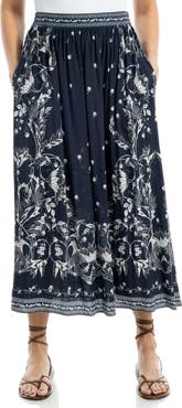 MAX STUDIO Floral Pull-On Skirt
