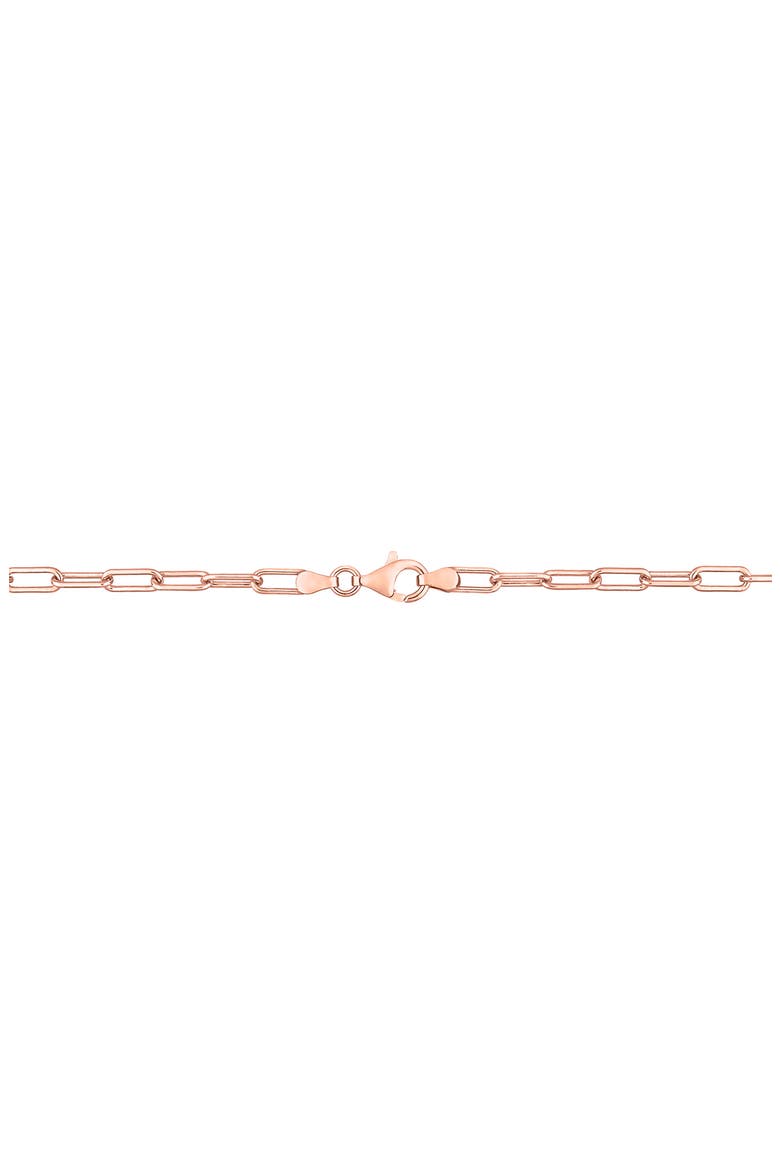 Polished Paper Clip Chain Necklace & Bracelet Set, 3.5mm, Alternate, color, ROSE