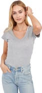 Marea Pointelle V-Neck Tee