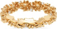 MADE BY MARY Cubic Zirconia Birthstone Flower Eternity Band Ring