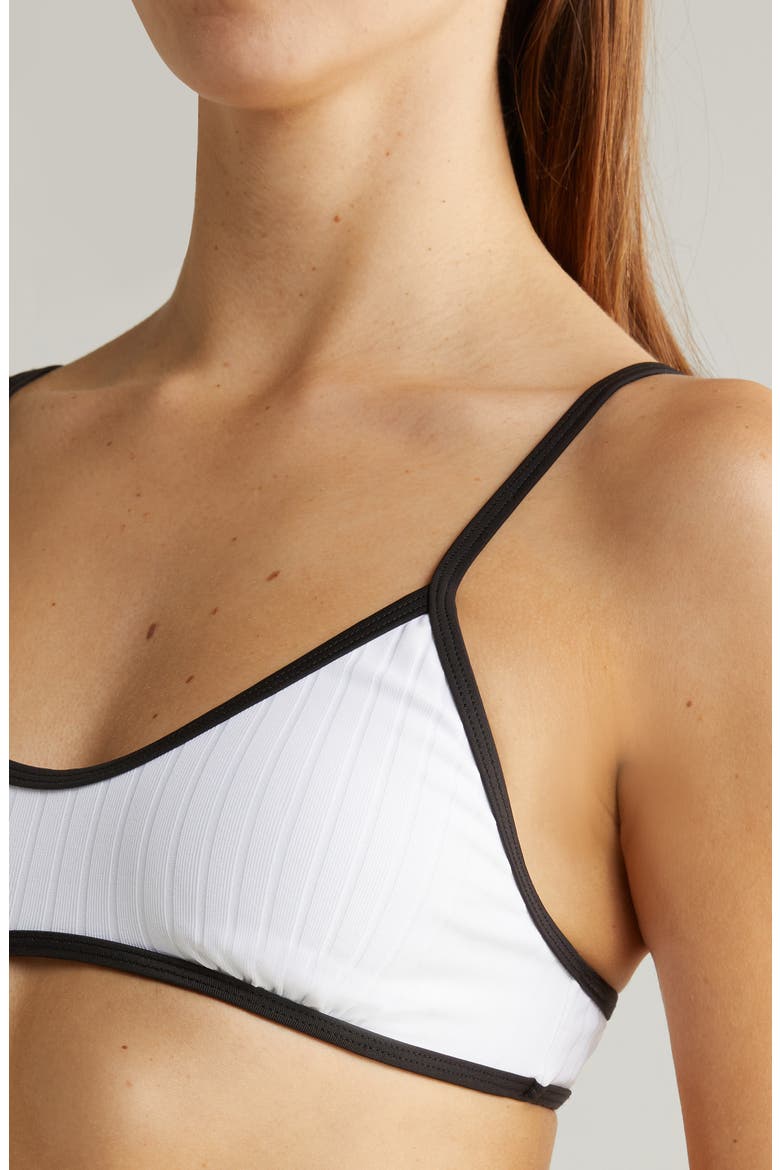 The Rachel Rib Bikini Top, Alternate, color, MARSHMALLOW