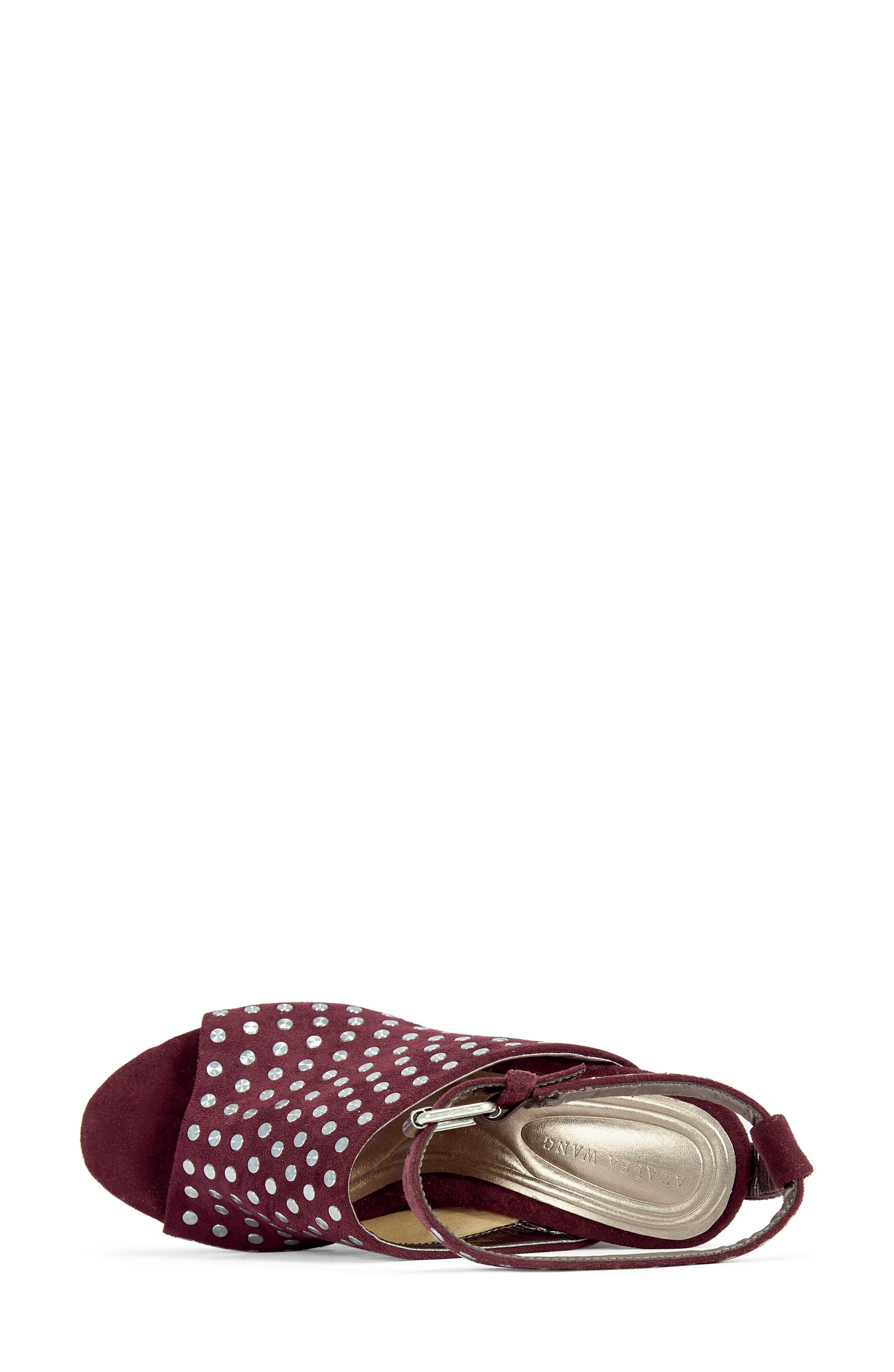 Mirova Studded Wedge Sandal, Alternate, color, PLUM