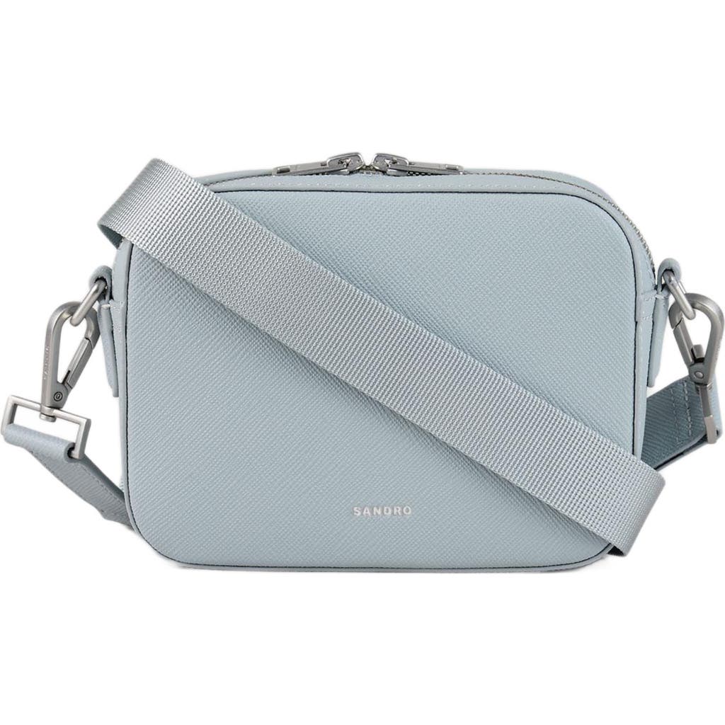 Sandro Small Synthetic Leather Bag In Blue Sky