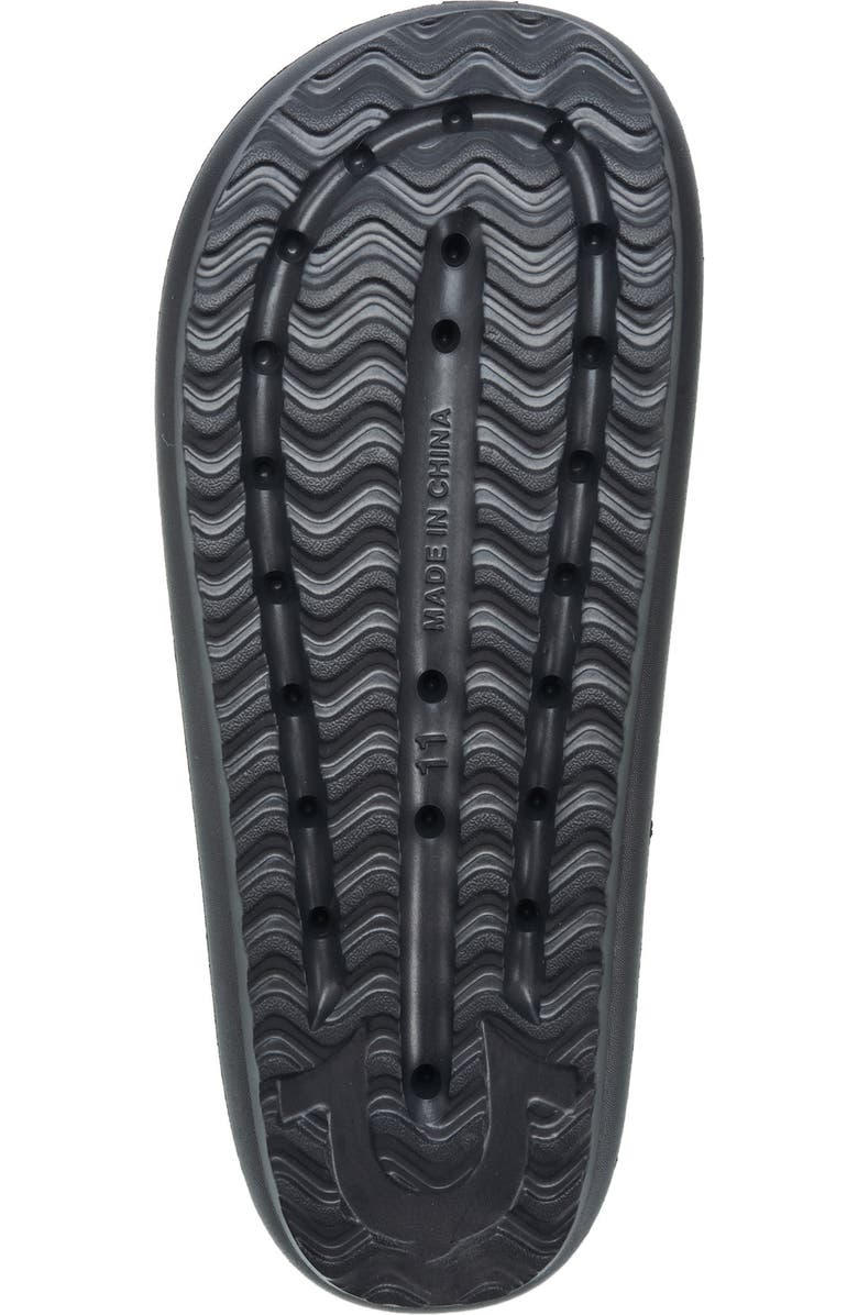 True Religion Wayne Wording Single Slide, Alternate, color, Black