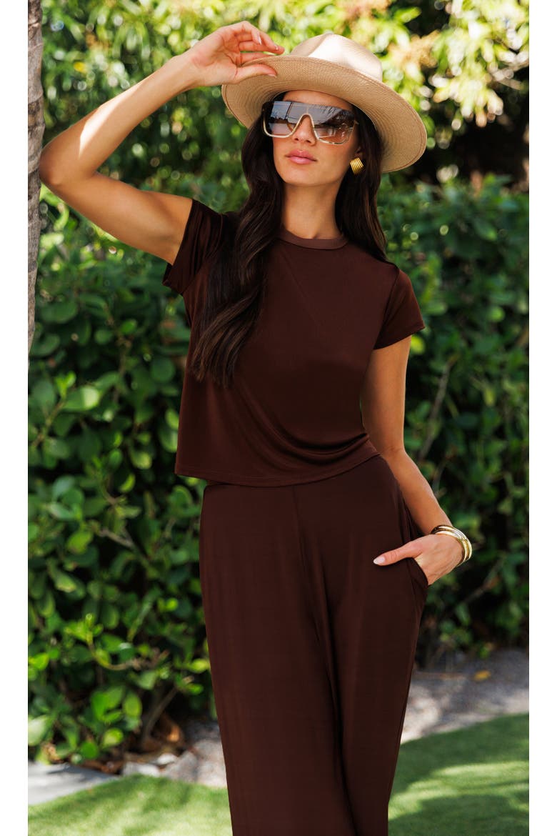 Kai Sheen Jersey Top, Alternate, color, Coco